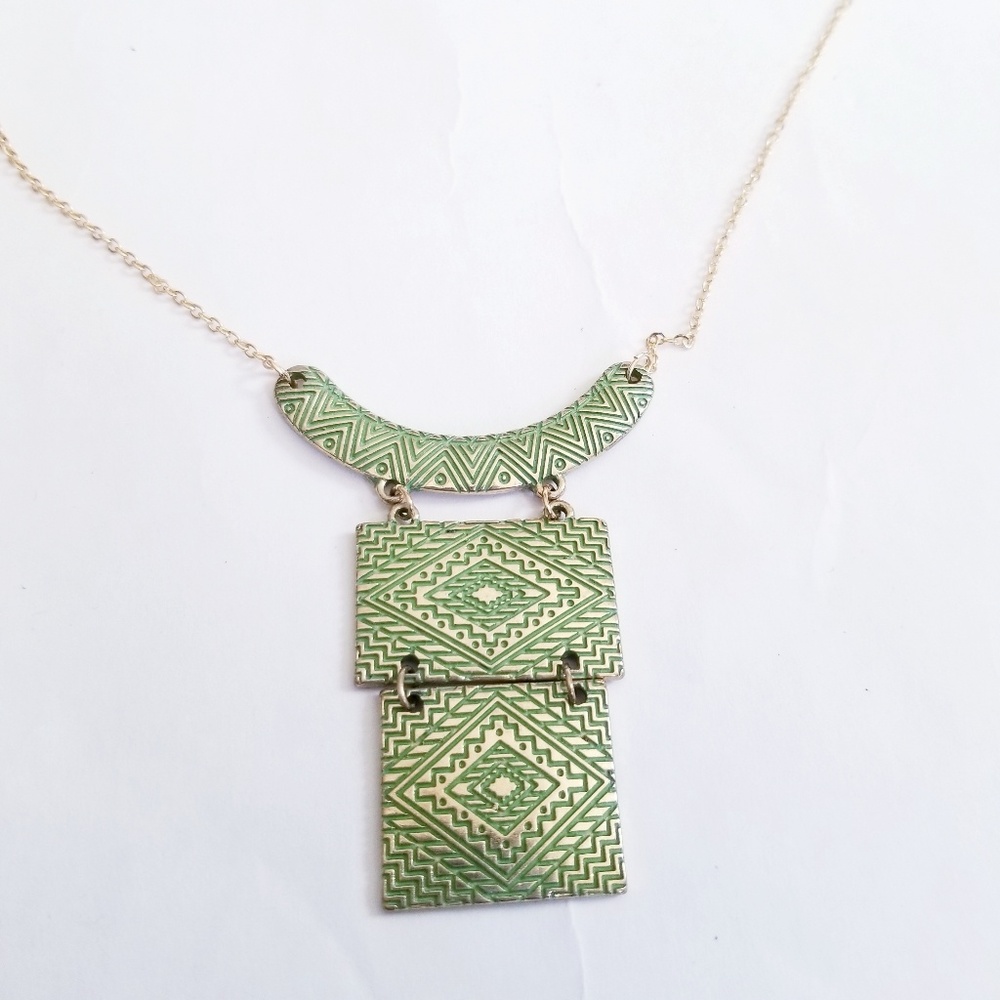Periwinkle by Barlow southwest necklace goldtone e - Picture 5 of 8